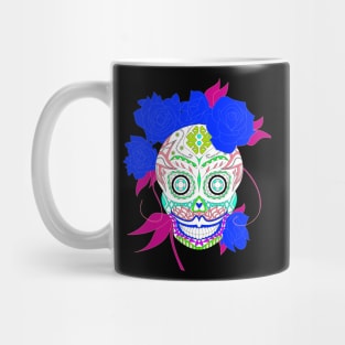 love catrina in floral tropical pattern in skeleton art ecopop Mug